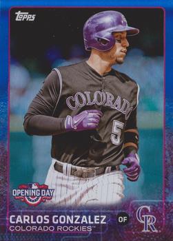 2015 Topps Opening Day - Blue #41 Carlos Gonzalez Front