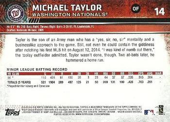 2015 Topps Opening Day - Blue #14 Michael Taylor Back