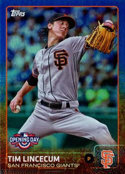 2015 Topps Opening Day - Blue #24 Tim Lincecum Front