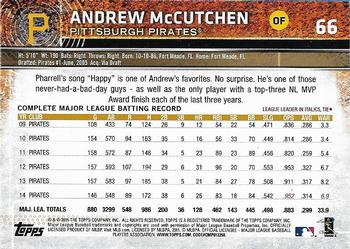 2015 Topps Opening Day - Blue #66 Andrew McCutchen Back