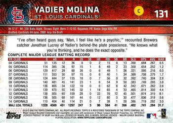 2015 Topps Opening Day - Blue #131 Yadier Molina Back