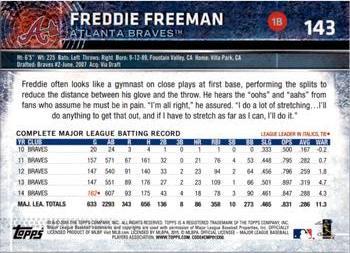 2015 Topps Opening Day - Blue #143 Freddie Freeman Back