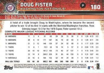 2015 Topps Opening Day - Blue #180 Doug Fister Back