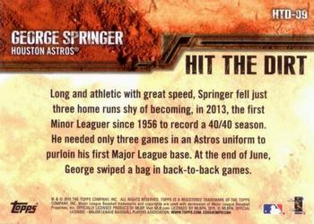 2015 Topps Opening Day - Hit The Dirt #HTD-09 George Springer Back