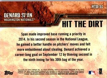 2015 Topps Opening Day - Hit The Dirt #HTD-14 Denard Span Back