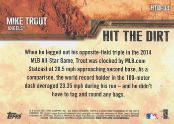 2015 Topps Opening Day - Hit The Dirt #HTD-04 Mike Trout Back