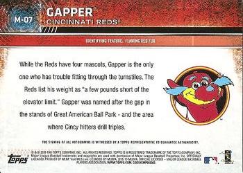 2015 Topps Opening Day - Mascots #M-07 Gapper Back