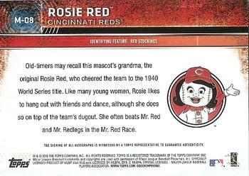 2015 Topps Opening Day - Mascots #M-08 Rosie Red Back