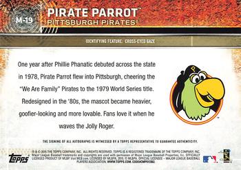2015 Topps Opening Day - Mascots #M-19 Pirate Parrot Back