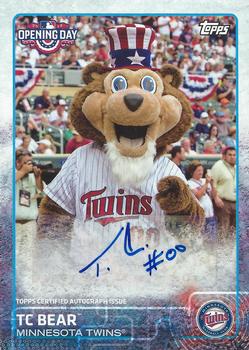2015 Topps Opening Day - Mascots Autographs #MA-TB TC Bear Front