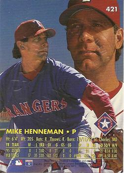 1996 Ultra - Gold Medallion #421 Mike Henneman Back