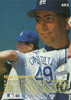 1996 Ultra - Gold Medallion #493 Tom Candiotti Back