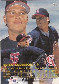 1996 Ultra - Gold Medallion #24 Brian Anderson Back