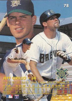 1996 Ultra - Gold Medallion #78 Jeff Cirillo Back