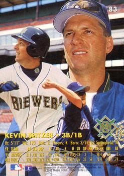 1996 Ultra - Gold Medallion #83 Kevin Seitzer Back