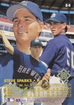 1996 Ultra - Gold Medallion #84 Steve Sparks Back