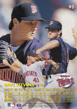 1996 Ultra - Gold Medallion #95 Dave Stevens Back