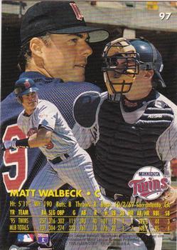 1996 Ultra - Gold Medallion #97 Matt Walbeck Back