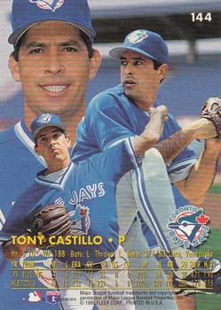 1996 Ultra - Gold Medallion #144 Tony Castillo Back