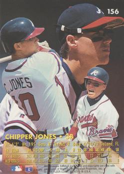 1996 Ultra - Gold Medallion #156 Chipper Jones Back