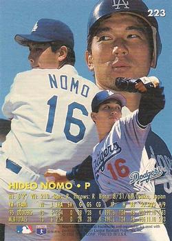 1996 Ultra - Gold Medallion #223 Hideo Nomo Back