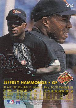 1996 Ultra - Gold Medallion #304 Jeffrey Hammonds Back