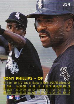 1996 Ultra - Gold Medallion #334 Tony Phillips Back