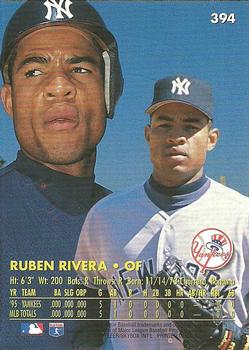 1996 Ultra - Gold Medallion #394 Ruben Rivera Back