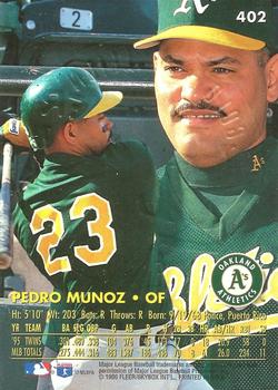 1996 Ultra - Gold Medallion #402 Pedro Munoz Back