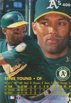 1996 Ultra - Gold Medallion #406 Ernie Young Back