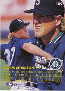 1996 Ultra - Gold Medallion #409 Norm Charlton Back