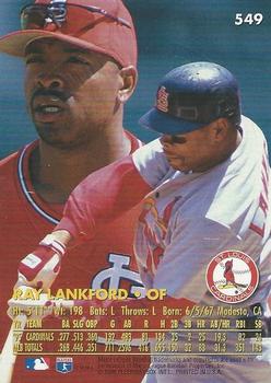 1996 Ultra - Gold Medallion #549 Ray Lankford Back