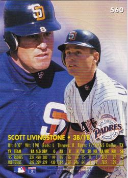 1996 Ultra - Gold Medallion #560 Scott Livingstone Back
