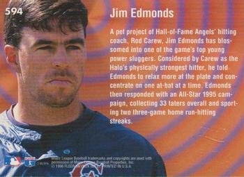 1996 Ultra - Gold Medallion #594 Jim Edmonds Back
