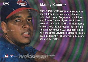 1996 Ultra - Gold Medallion #599 Manny Ramirez Back