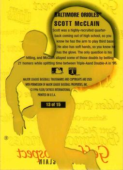 1996 Ultra - Golden Prospects (Series Two) #13 Scott McClain Back