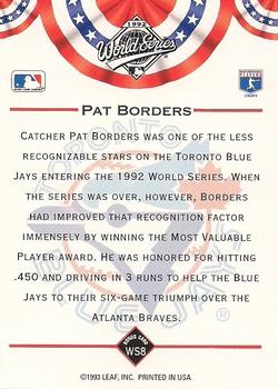 1993 Donruss Toronto Blue Jays 1992 Championship Season #WS8 Pat Borders Back