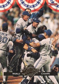1993 Donruss Toronto Blue Jays 1992 Championship Season #WS9 Blue Jays celebrate Front