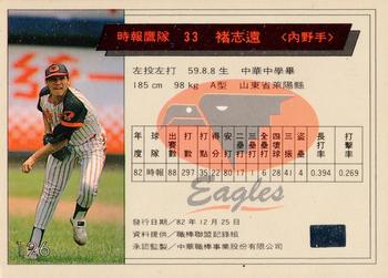 1993 CPBL #126 Chih-Yuan Chu Back
