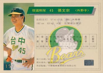 1993 CPBL #159 Wen-Chung Chang Back