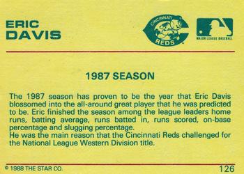 1989 Star Platinum #126 Eric Davis Back