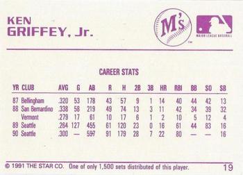 1991 Star Gold #19 Ken Griffey Jr. Back