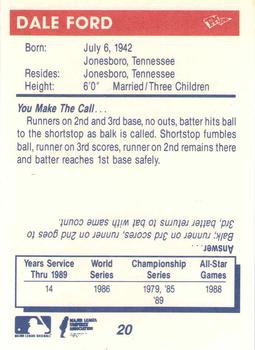 1990 T&M Sports Umpires #20 Dale Ford Back