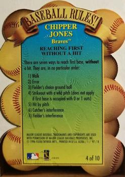 1997 Ultra - Baseball Rules! #4 Chipper Jones Back