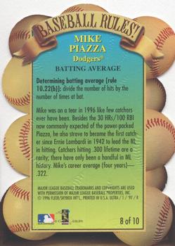 1997 Ultra - Baseball Rules! #8 Mike Piazza Back