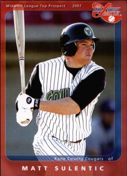 2007 Grandstand Midwest League Top Prospects #NNO Matt Sulentic Front