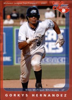 2007 Grandstand Midwest League Top Prospects #NNO Gorkys Hernandez Front