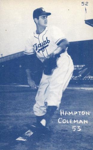 1953 Canadian Exhibits #52 Hampton Coleman Front