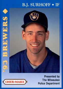 1993 Milwaukee Brewers Police #NNO B.J. Surhoff Front