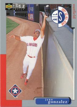 1998 Collector's Choice Texas Rangers #1 Juan Gonzalez Front
